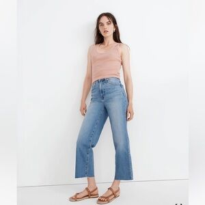 Madewell The Perfect Vintage Wide-Leg Crop Jean in Catlin Wash